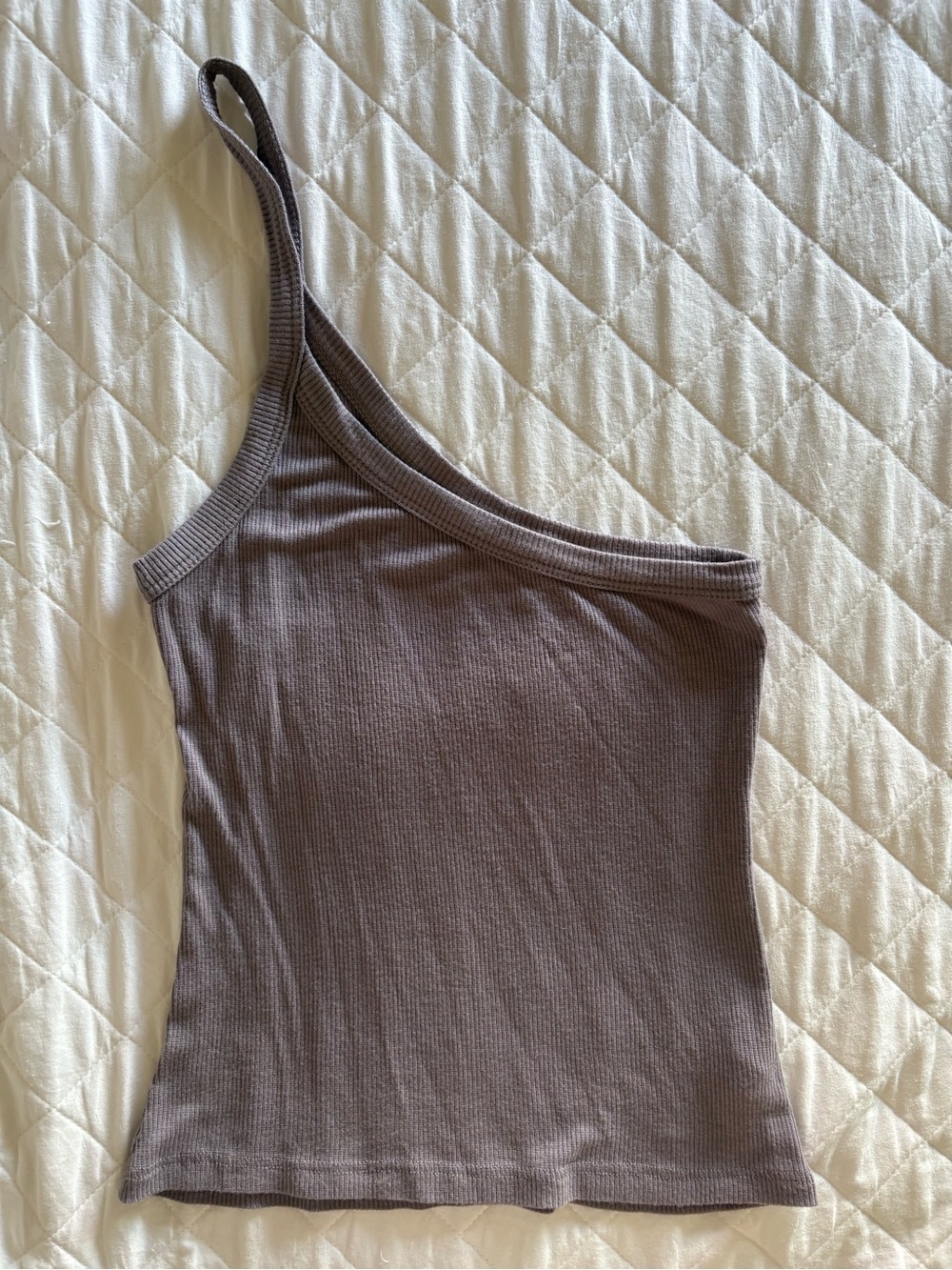 Free People Ribbed Knit Tank in Mauve Taupe